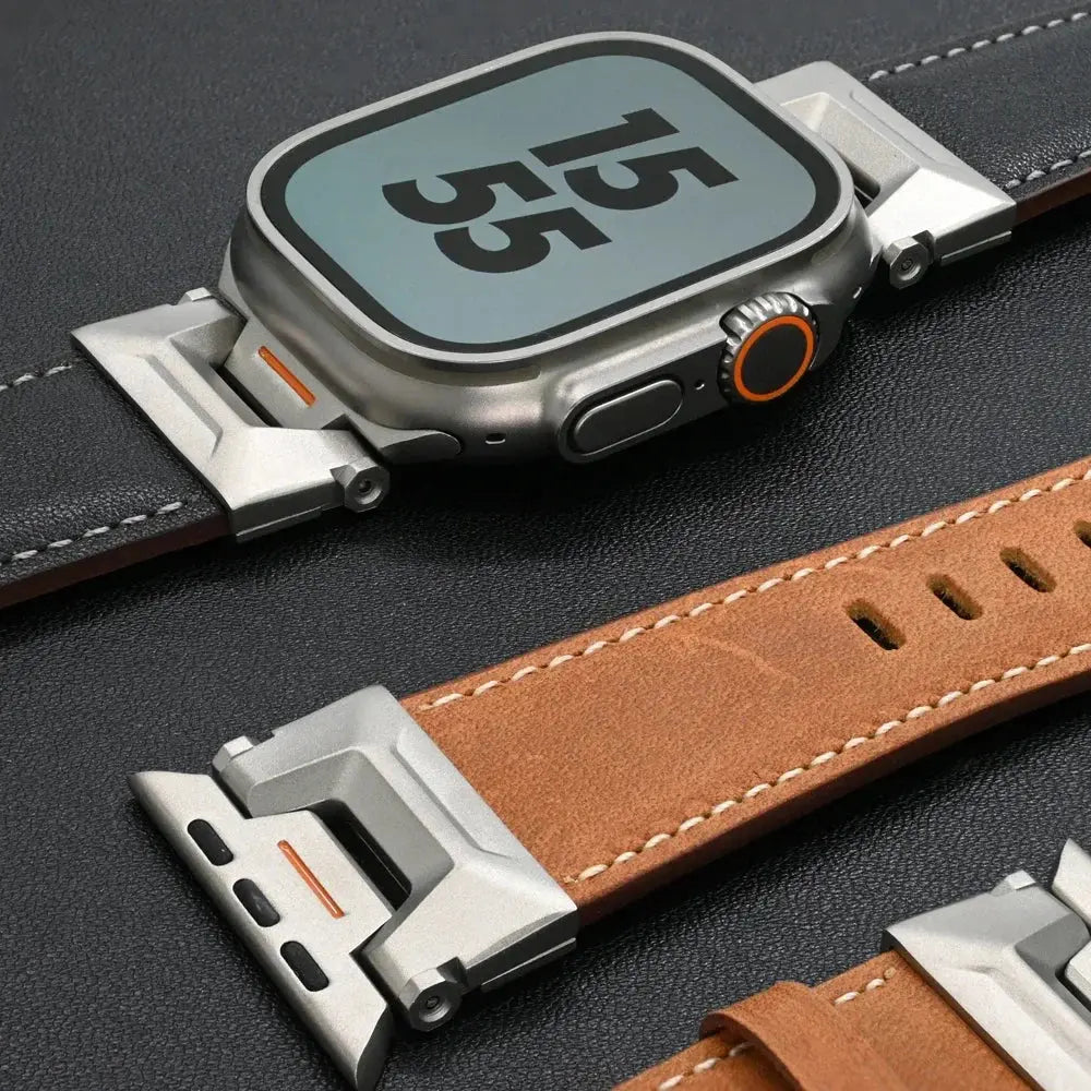 Leather Men Band for Apple Watch 10 46mm Ultra 2 49mm Series 9 7 8 45mm Luxury Bracelet for iWatch 44mm 6 5 se WatchBand Correa Avontic