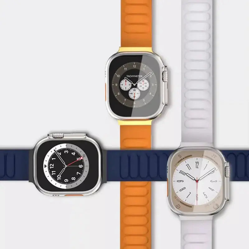 Leather Strap For Apple Watch Band 45mm 41mm Series 9 8 7 44mm 40 38mm 42mm Magnetic Loop Link Bracelet For iWatch Ultra 2 41mm Avontic
