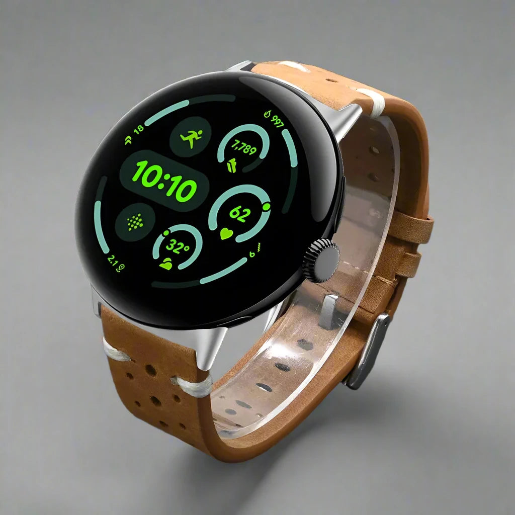 LuxeCraft™ Leather Band for Google Pixel Watch 3 & 4 – Premium Genuine Leather Replacement Strap