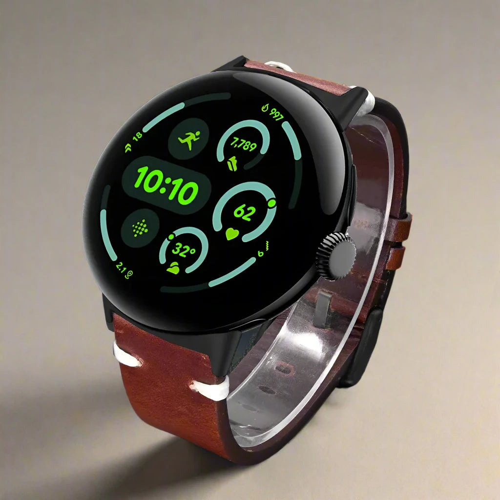 LuxeCraft™ Leather Band for Google Pixel Watch 3 & 4 – Premium Genuine Leather Replacement Strap