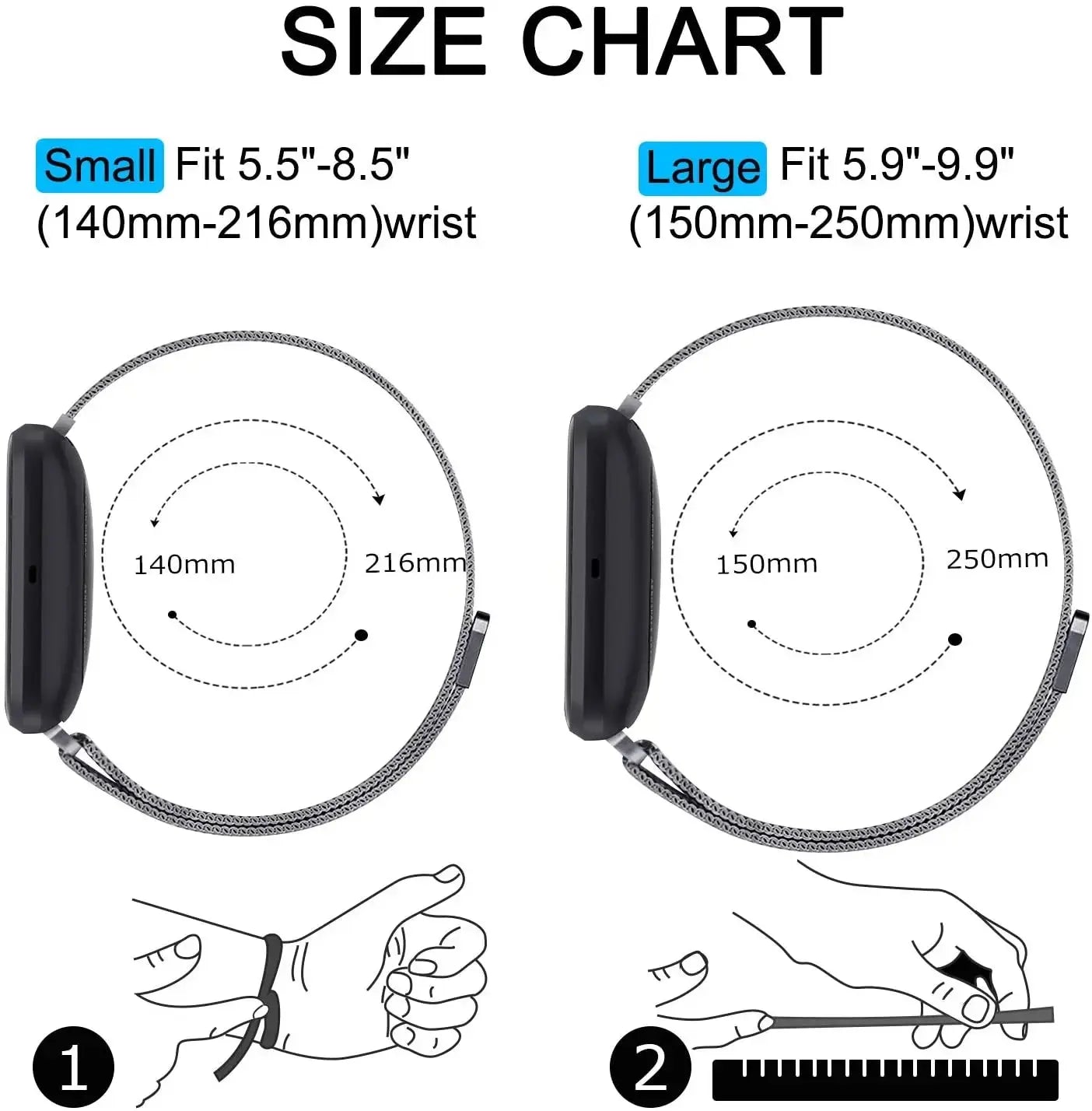 Milanese Loop strap for Fitbit versa 3 4 Band Sense/Lite Magnetic Metal Watchband Stainless Steel  Bracelet Fitbit versa 2 band Avontic