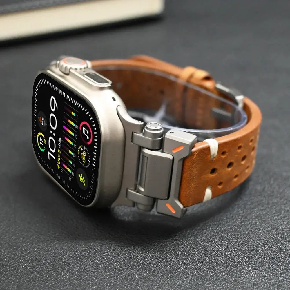 Premium Leather Band for Apple Watch Series 10 & Ultra 2 – Rugged Luxury Strap — product view 14