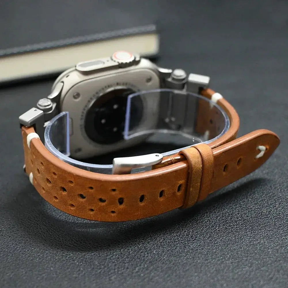 Premium Leather Band for Apple Watch Series 10 & Ultra 2 – Rugged Luxury Strap — product view 16