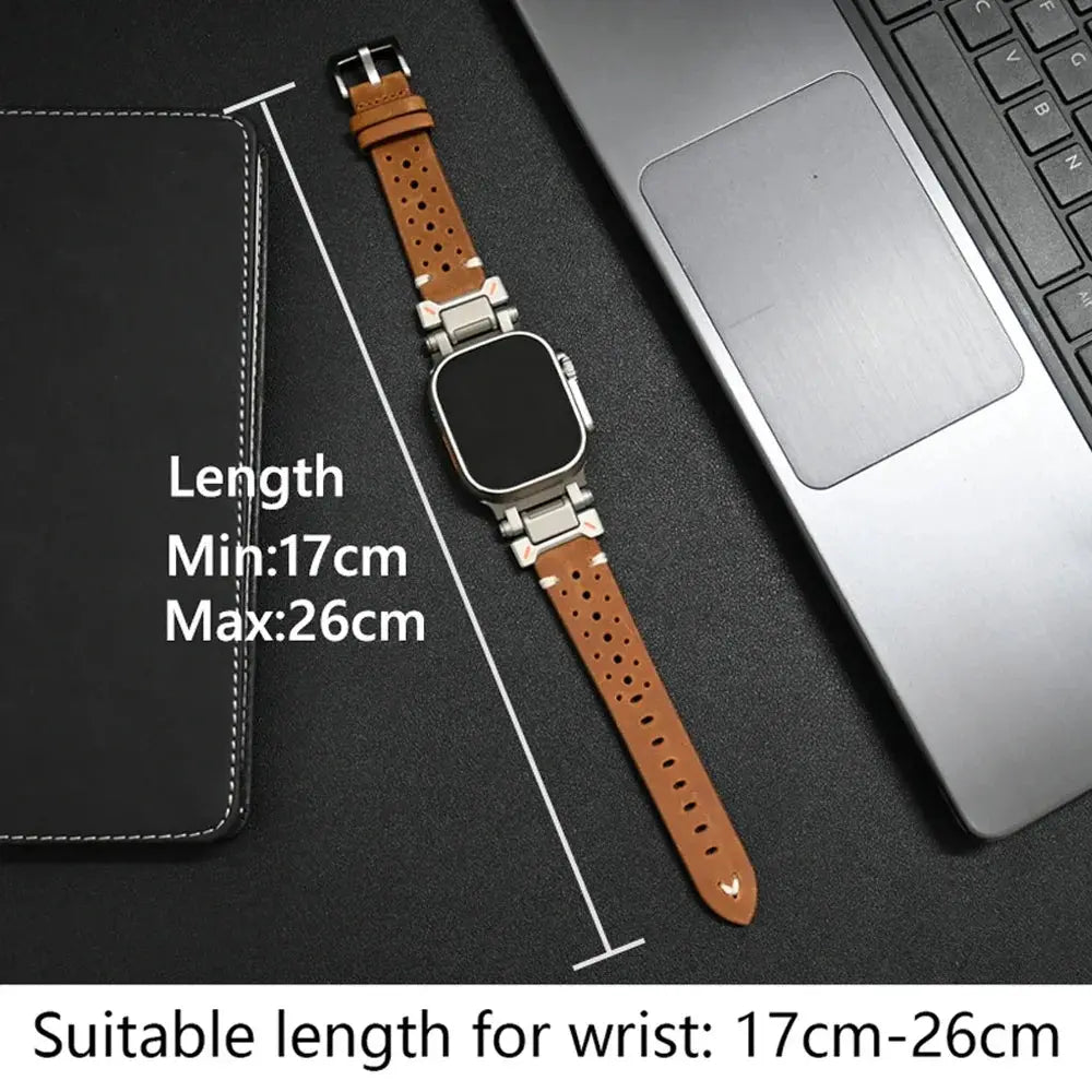 Premium Leather Band for Apple Watch Series 10 & Ultra 2 – Rugged Luxury Strap — product view 18