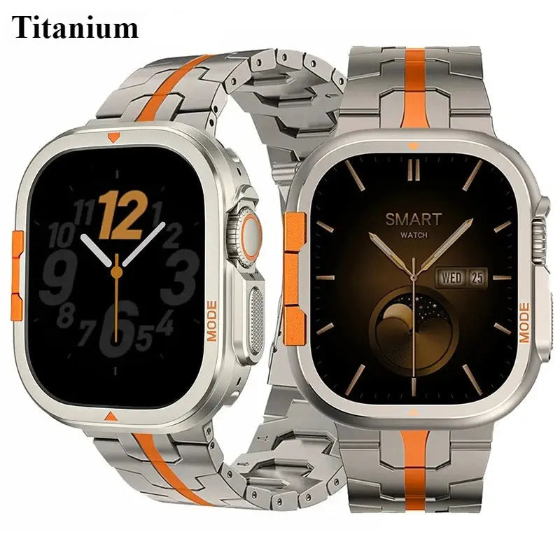 Luxury Metal Case+Strap for Apple Watch Band Ultra 2 1 49mm 46mm Titanium Bracelet Hard Frame Protect Cover for Iwatch Series 10 Pinnacle Luxuries