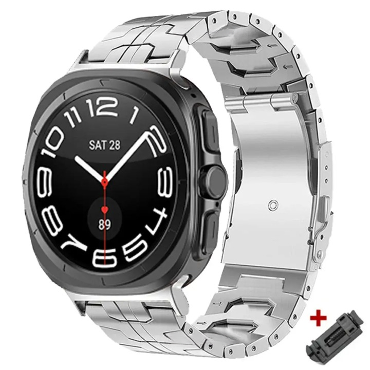 TitaniumFusion Luxe Titanium Watch Band for Galaxy Watch Ultra & Ultra 2 (2026)