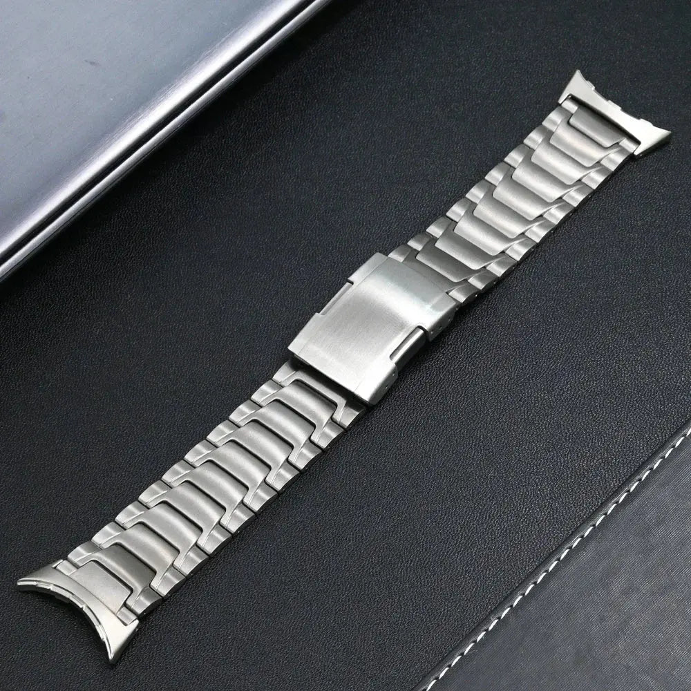 Titanium Prestige Link Band for Google Pixel Watch 3 & 4 (45mm) – Grade 5 Titanium