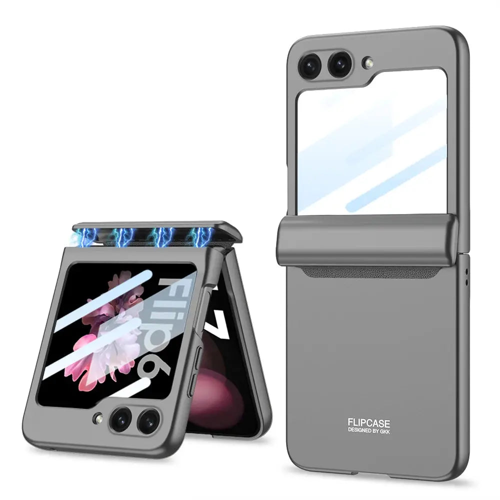 Magnetic Hinge Protector Case & Built-in Screen Protector for Samsung Galaxy Z Flip 6