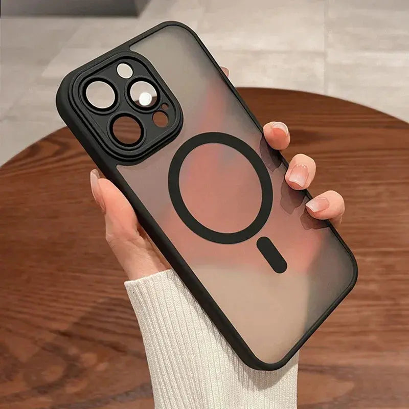 Magnetic Luxury Matte Translucent Armor Shockproof Case For iPhone 14 13 12 11 15 Pro Max Plus For Magsafe Wireless Charge Cover Pinnacle Luxuries