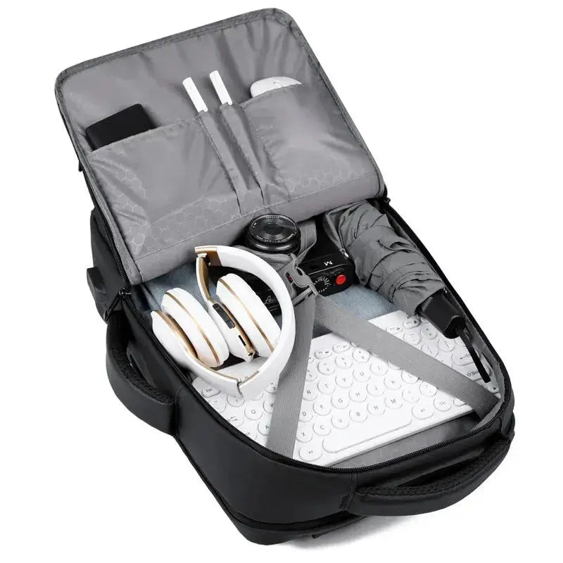 Men Large Capacity Backpack USB Charging Male Laptop Bagpack Waterproof Business Travel Back Pack Luggage Bag Mochila Avontic