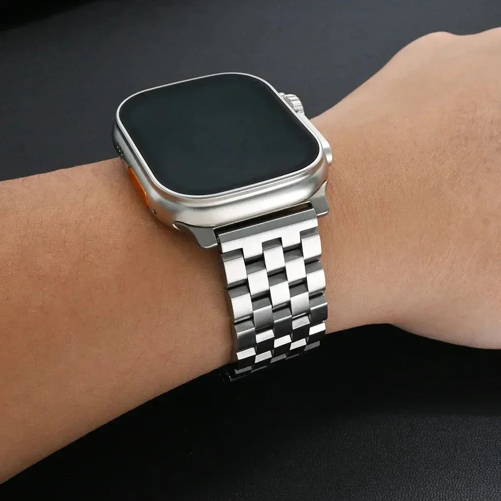 Men Stainless Steel Strap for Apple Watch 10 46mm Ultra 1 2 49mm Luxury Link Bracelet for Iwatch Series 9 8 7 6 5 4 Se 45mm 44mm Avontic