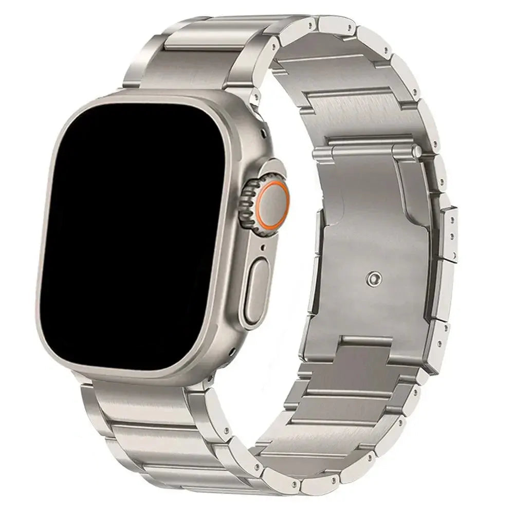 Men Titanium Band for Apple Watch Ultra 2 49mm 46mm 42mm 45 44 40 41 38mm Metal Luxury Strap for iwatch 10 9 8 7 6 5 se Bracelet Avontic