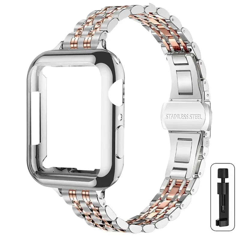 SvelteStyle Steel Elegance Set for Apple Watch - Avontic