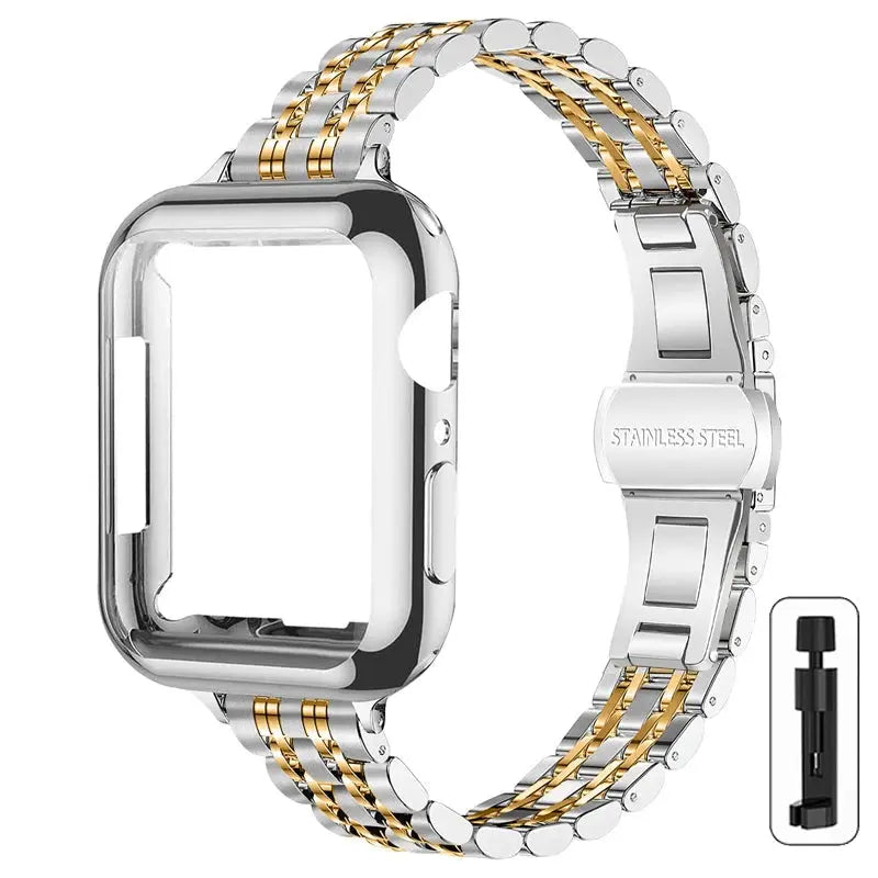 SvelteStyle Steel Elegance Set for Apple Watch - Avontic