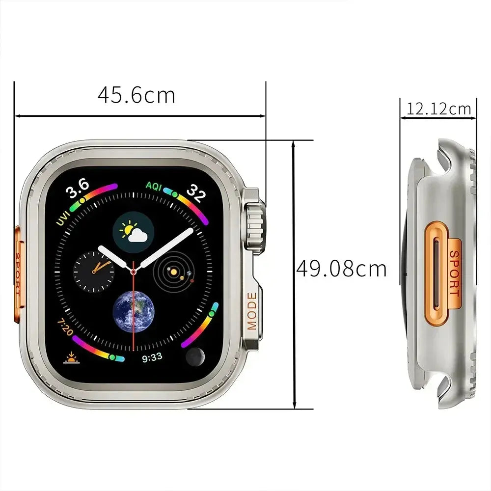 Metal Case for Apple Watch Ultra 3/2 49mm 11 10 46mm 9 8 7 45mm Aluminum Alloy Protector for Iwatch SE 44mm Rugged Bumper Cover Avontic