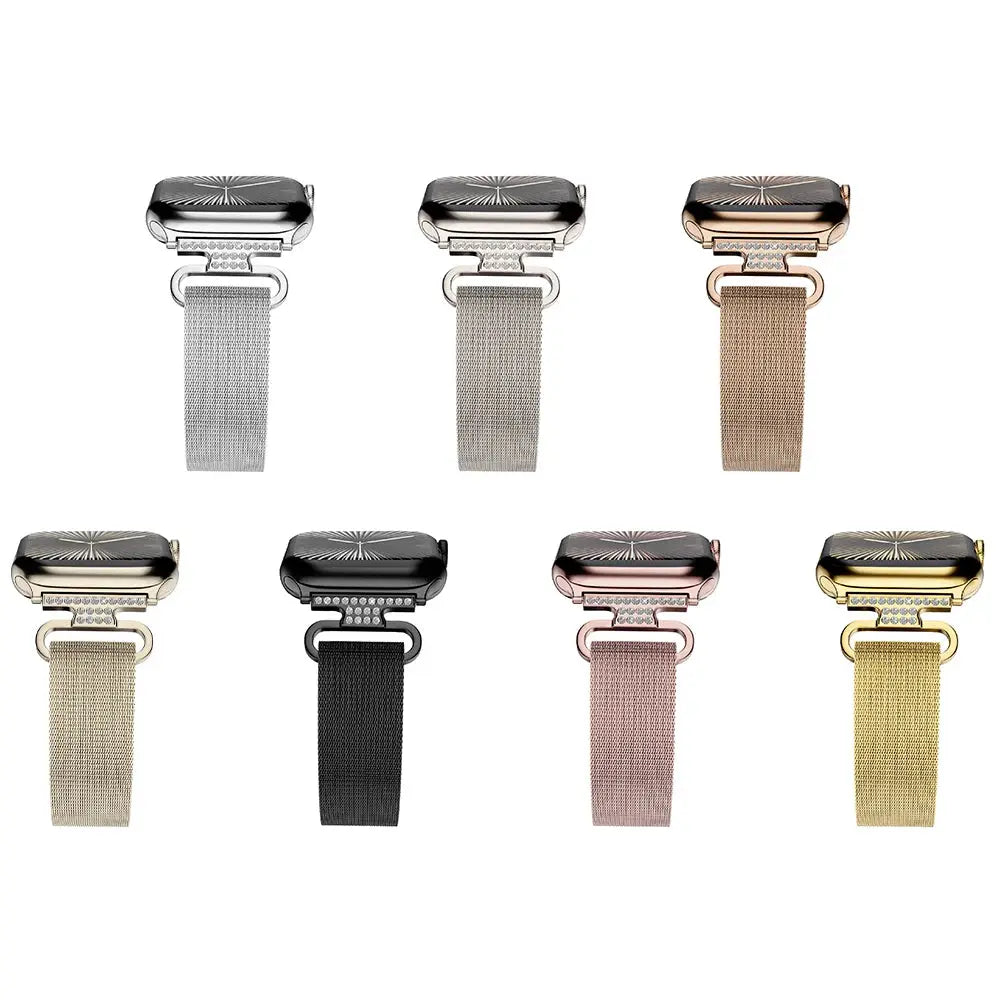Milanese Strap for Apple Watch Ultra 2/1 49mm 10 42 46mm Magnetic Bracelet for iWatch 9 8 7 SE 6 5 4 41mm 45 40 44mm Women Band Avontic