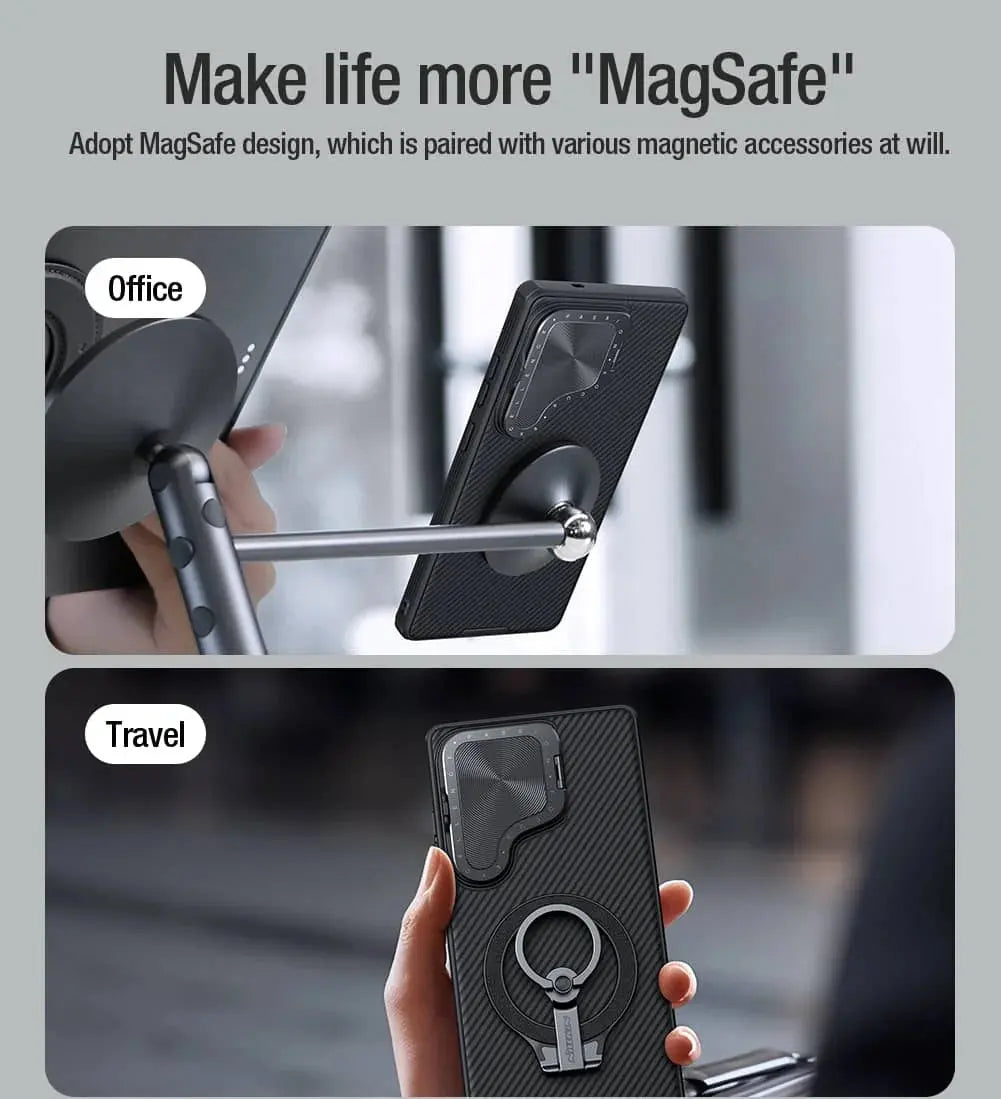 Silky MagSafe CamShield Case with Kickstand for Samsung Galaxy S25 Ultra — product view 7