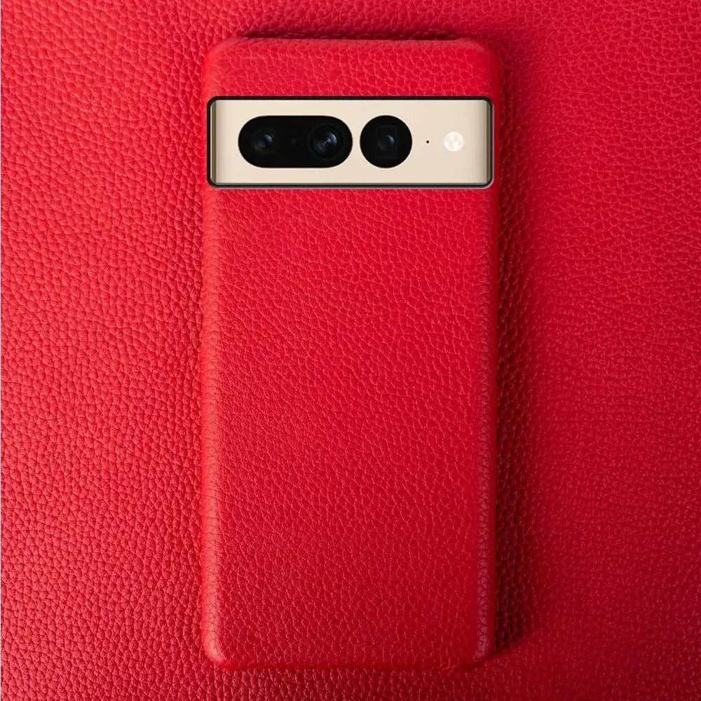 LuxLeather Elite Cowhide Case for Google Pixel 6, 7, 8 Pro, 9 Pro XL & More – Premium Leather with Hard PC Back Cover — product view 4