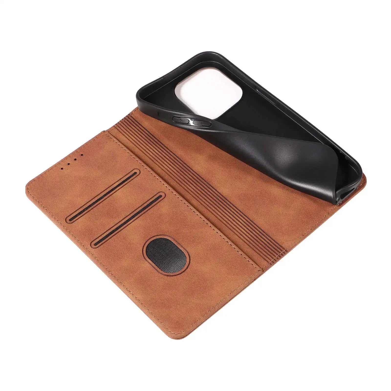 MagnoShield Pro Stand Case for iPhone 14 & 15 - Elite Defense Wallet Series — product view 4