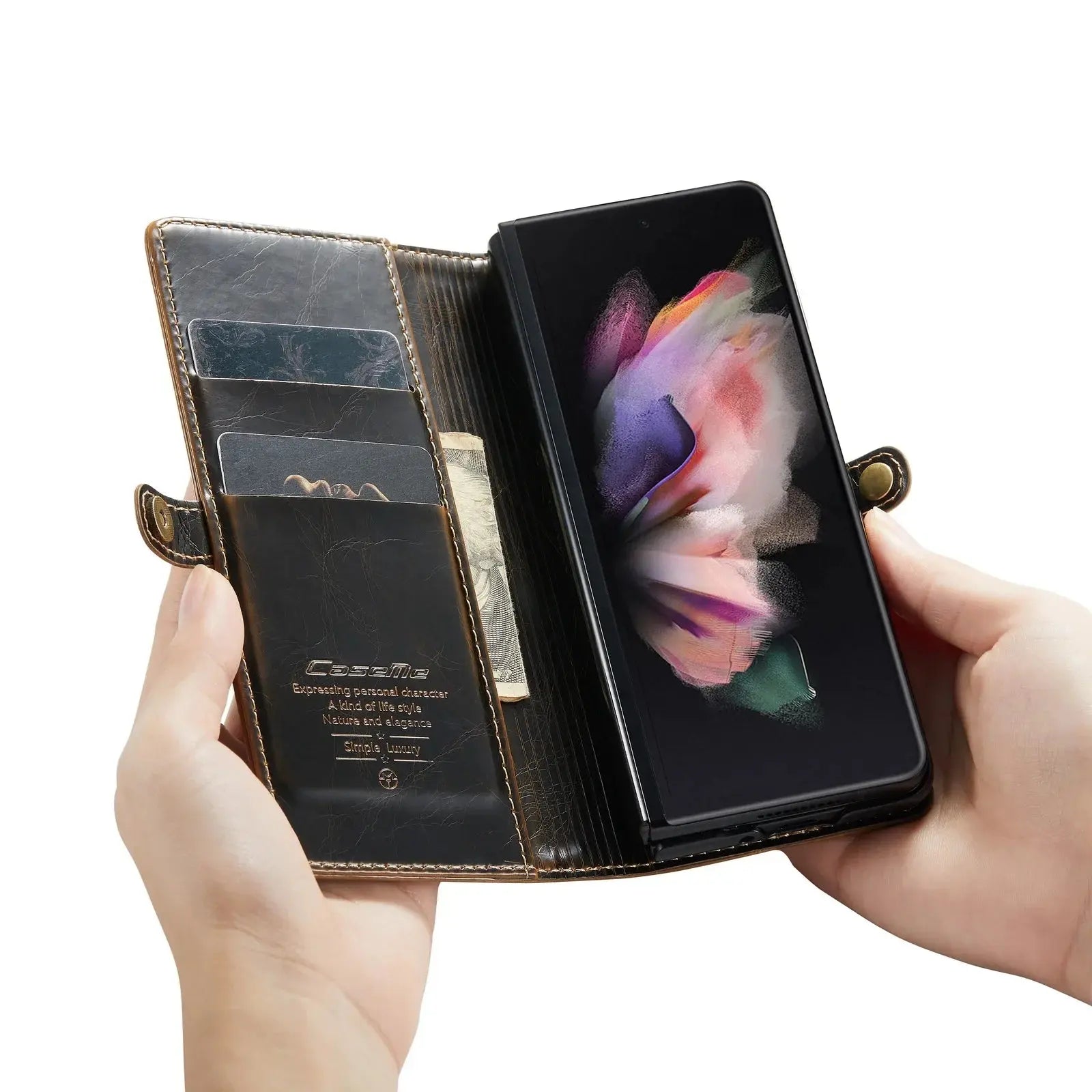Premium Leather Wallet Case for Samsung Galaxy Z Fold 6 — product view 3