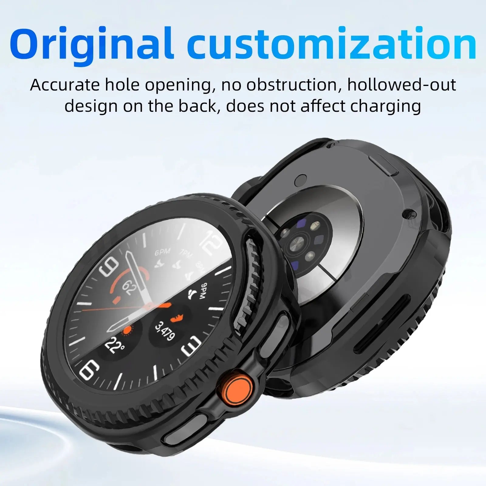 Protective Case & Tempered Glass Film-in-One for Samsung Galaxy Watch8 40mm/44mm & Watch8 Classic Smartwatch Avontic
