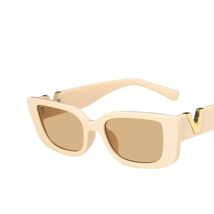 RetroGlow Designer Women's Rectangle Sunglasses — product view 7