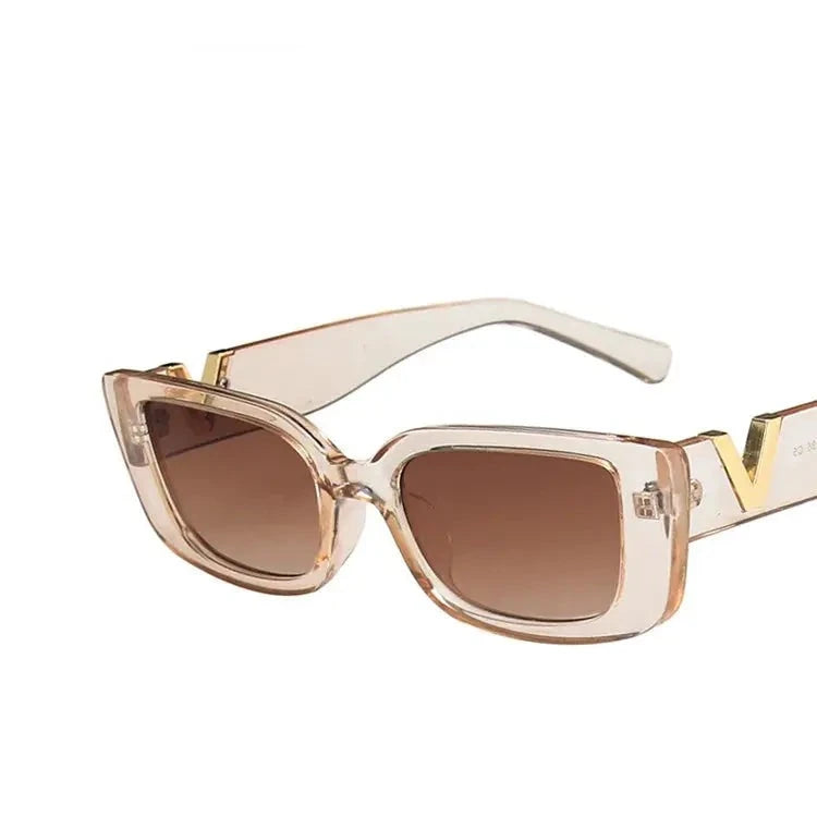 RetroGlow Designer Women's Rectangle Sunglasses — product view 9
