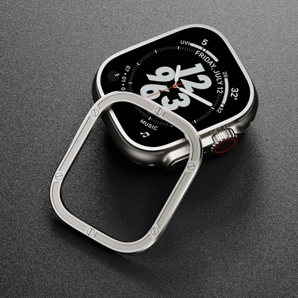TitanEdge™ Prestige Titanium Band + Faceplate Bumper for Apple Watch Ultra 3 • 2 • 1 – 49 mm