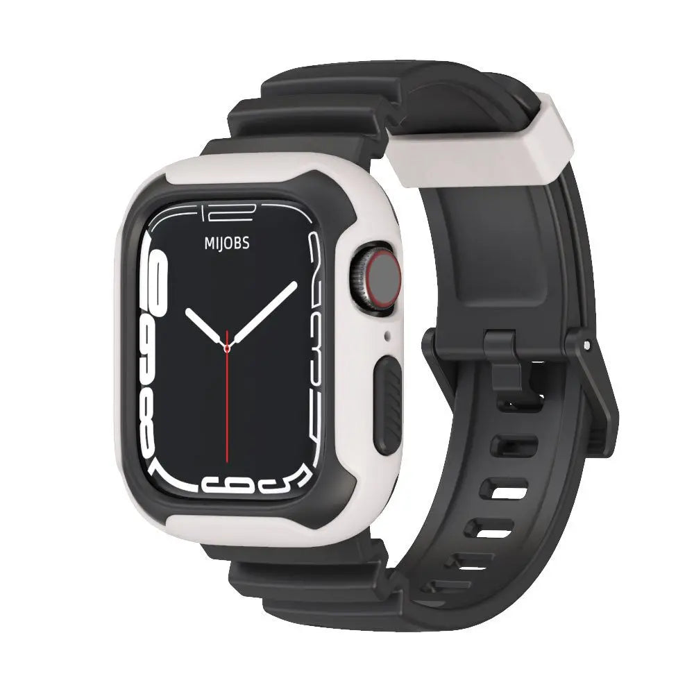 Rubber Mod Kit for Apple Watch Series 8 7 6 5 4 3 SE 40mm 41mm 44mm 45mm Screen Protector Silicone Strap for IWatch Accessories Pinnacle Luxuries