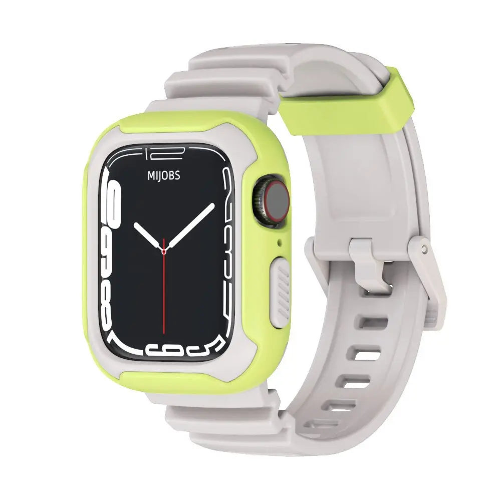 Rubber Mod Kit for Apple Watch Series 8 7 6 5 4 3 SE 40mm 41mm 44mm 45mm Screen Protector Silicone Strap for IWatch Accessories Pinnacle Luxuries