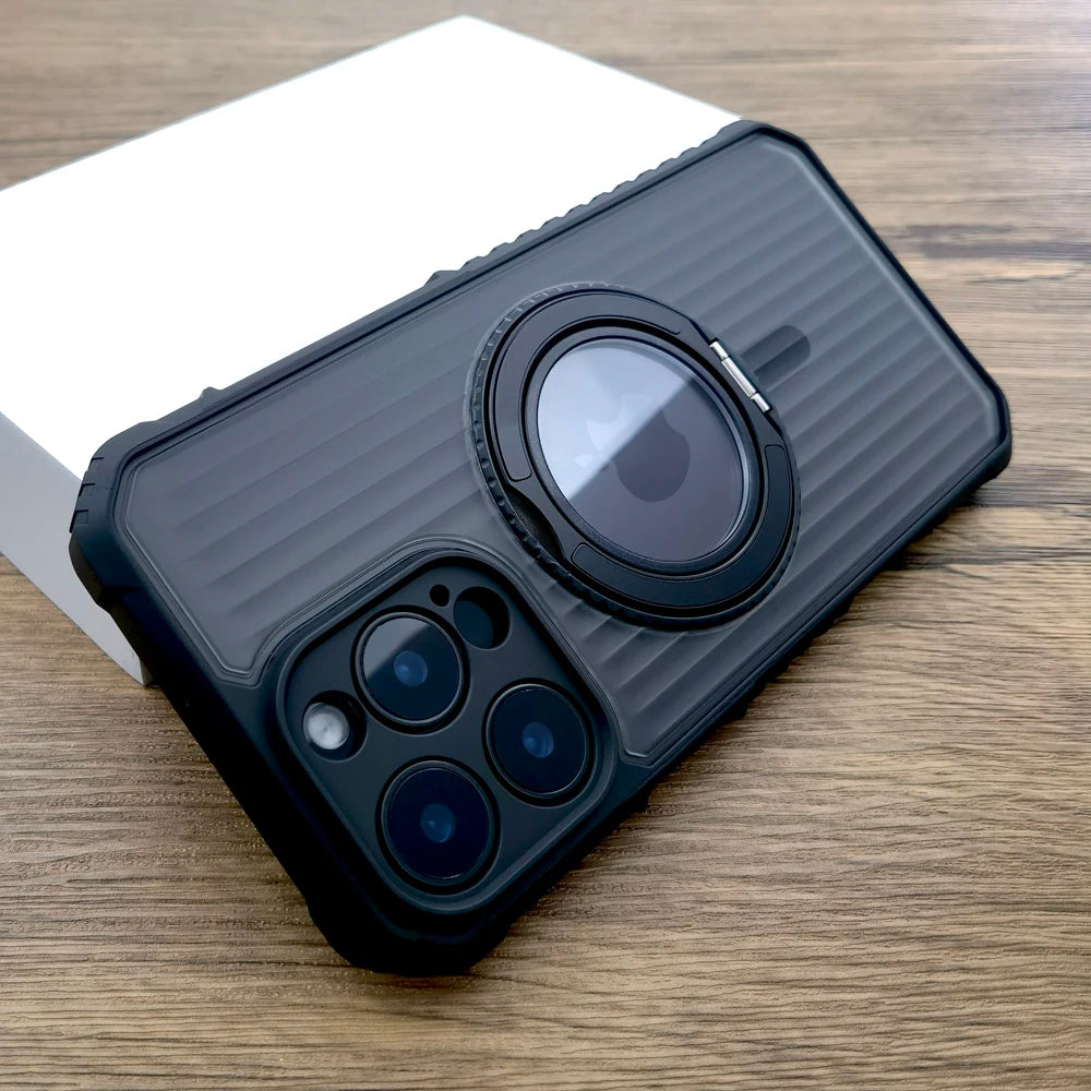 Shockproof MagSafe Armor Stand Case for iPhone 17 / 17 Pro / 17 Pro Max | Rugged Kickstand Magnetic Cover