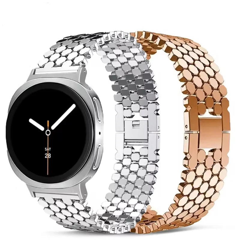 SnapFlex™ Stainless Steel Band for Samsung Galaxy Watch 8, Watch 8 Classic, and Galaxy Ultra 47mm (2025 Edition)