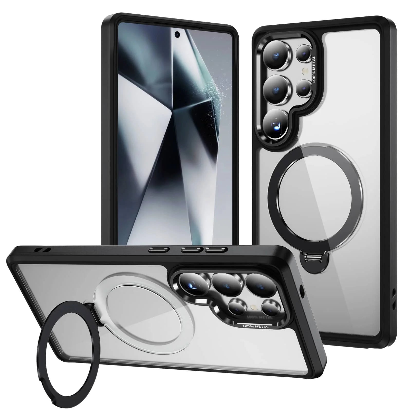 Avontic x Grip & Guard ClearMag 360 RingStand Case for Samsung Galaxy S25 / S24 / S23 Series (Plus & Ultra)