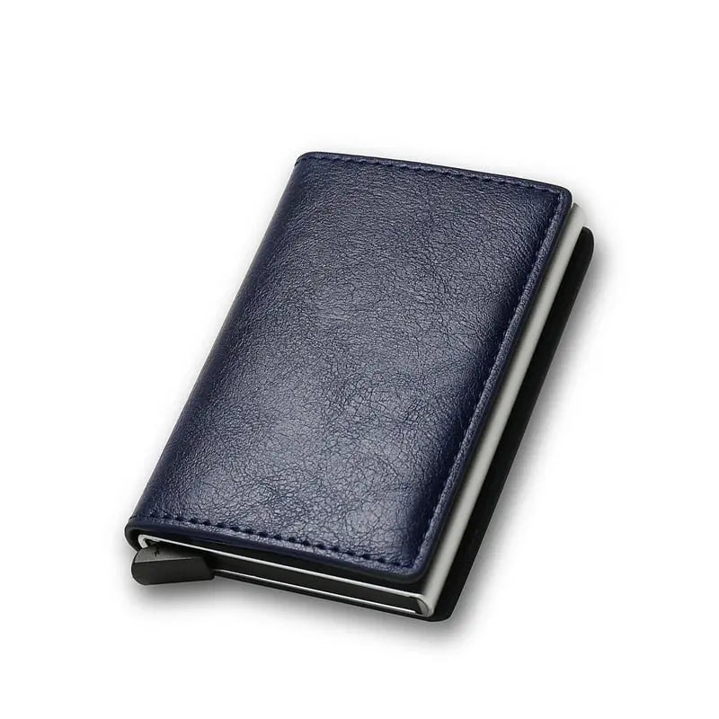 Custom Card Holder Rfid Black Carbon Fiber Leather Simple Wallet Men's Gift Personalized Avontic