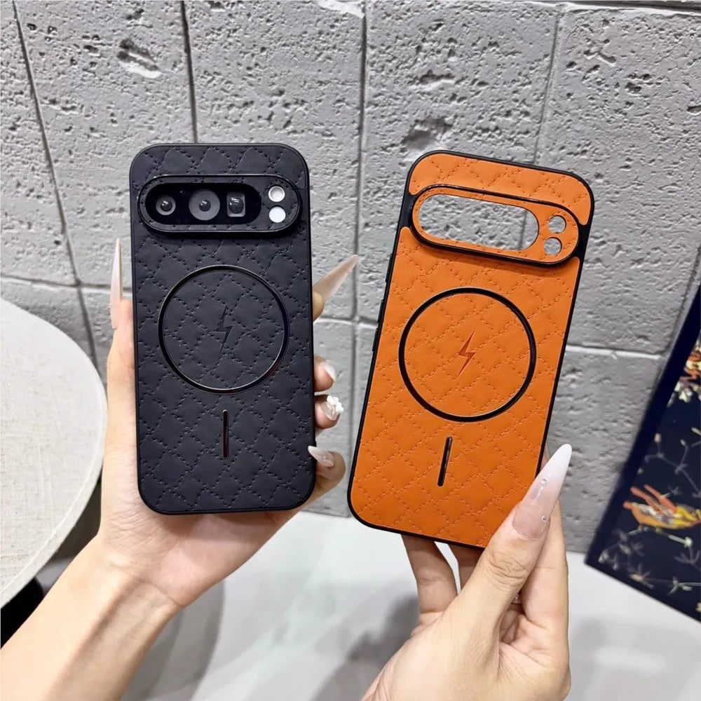 Avontic QuiltLuxe Magnetic Leather-Texture Case for Google Pixel 7–11 Series