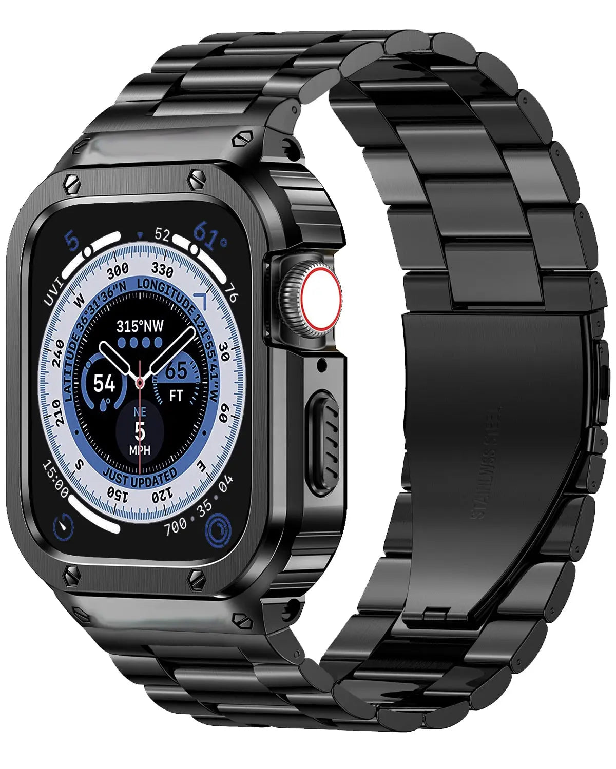 Stainless Steel Strap+Case For Apple Watch Band 49mm 45mm 44mm 40mm 41mm Bumper frame Cover iwatch series 4 5 SE 6 7 8 ultra Avontic