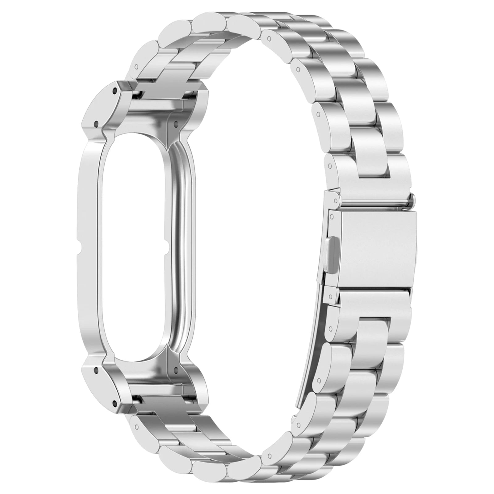 Avontic AirForge Elite Stainless Steel Band Case Combo for Fitbit Air Metal Link Band Protective Cover