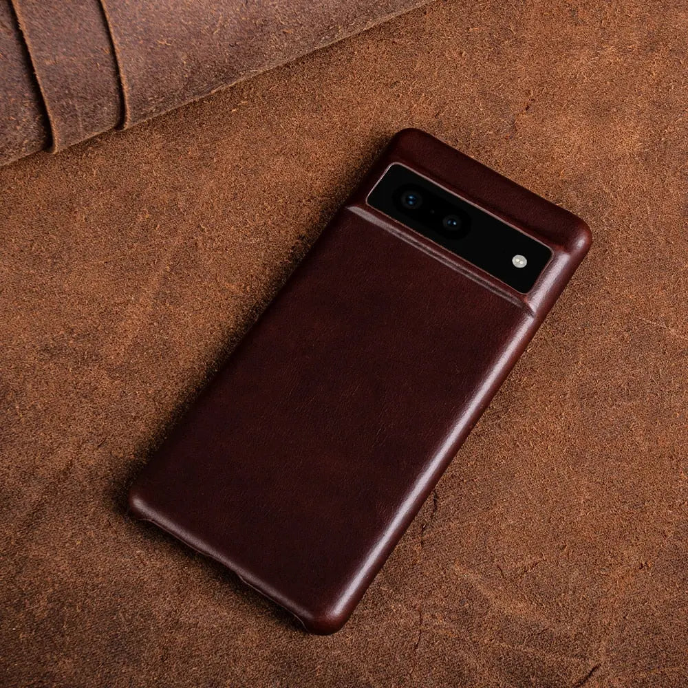 Oil Wax Genuine Leather Case For Google Pixel 7 Shell Series 7Pro 6A 6Pro Aesthetic Vintage Phone Cover Capa Back Coque Carcasa Pinnacle Luxuries