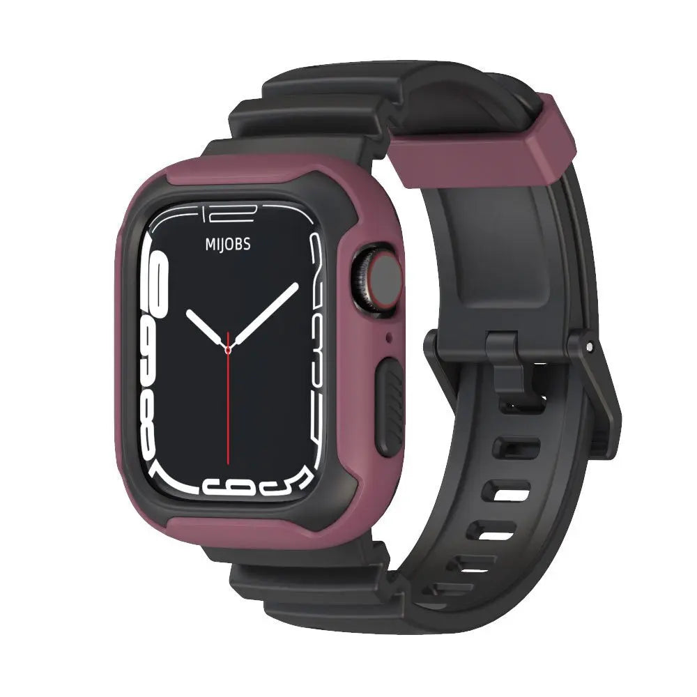 Rubber Mod Kit for Apple Watch Series 8 7 6 5 4 3 SE 40mm 41mm 44mm 45mm Screen Protector Silicone Strap for IWatch Accessories Pinnacle Luxuries