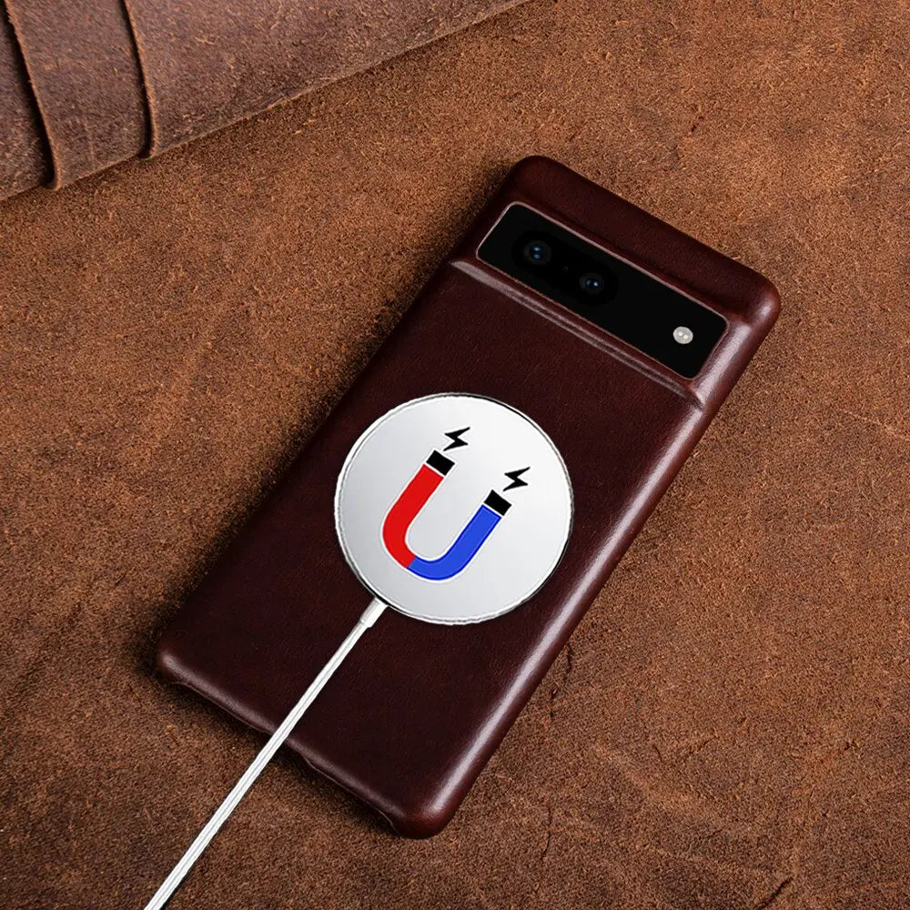 Oil Wax Genuine Leather Case For Google Pixel 7 Shell Series 7Pro 6A 6Pro Aesthetic Vintage Phone Cover Capa Back Coque Carcasa Avontic