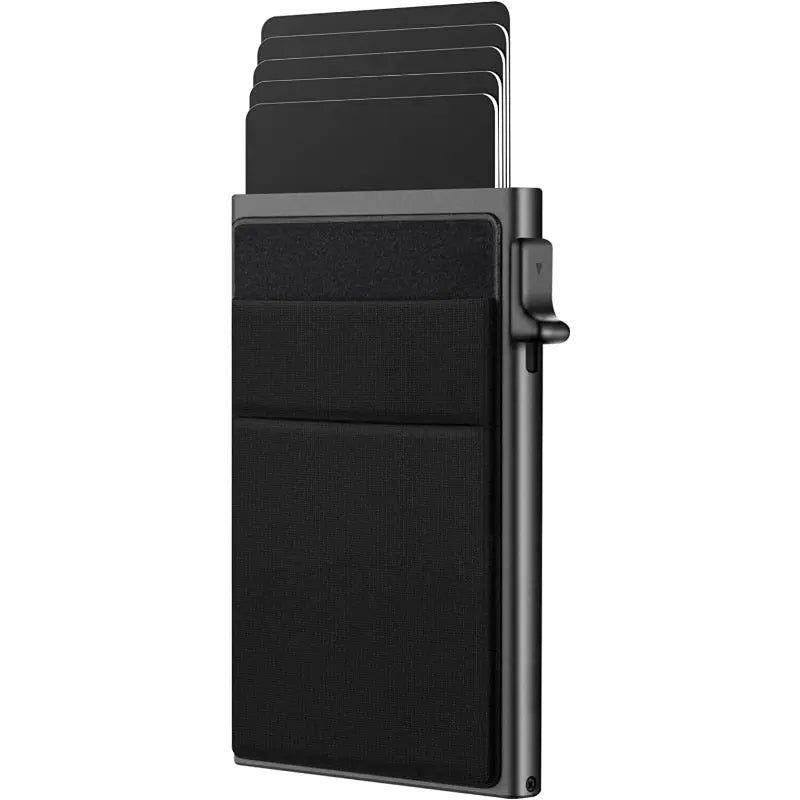 Rfid Credit Card Holder Wallet Metal Thin Slim Bank Card Case Men Women Pop Up Minimalist Wallet Small Black Purse Metal Vallet Avontic