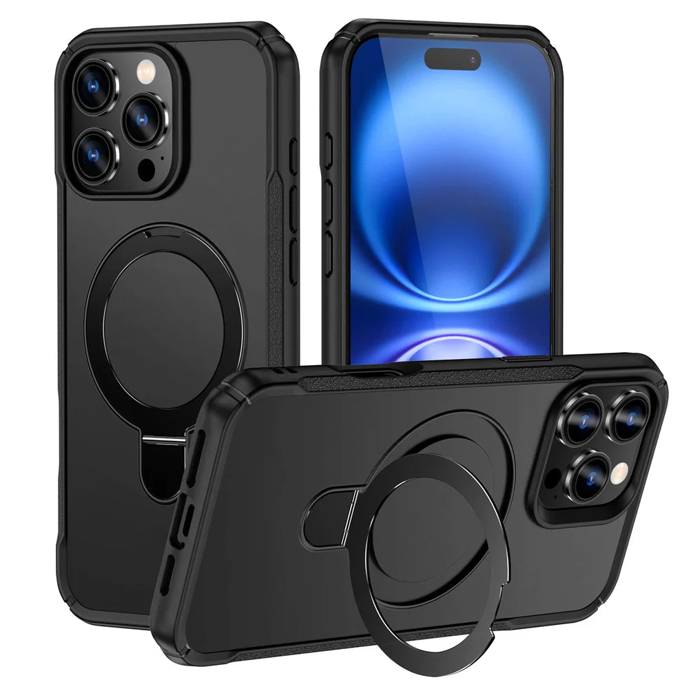 MagSafe Armor Stand Case for iPhone 17 / 17 Pro / 17 Pro Max | Military-Grade Protection with Magnetic Ring Kickstand