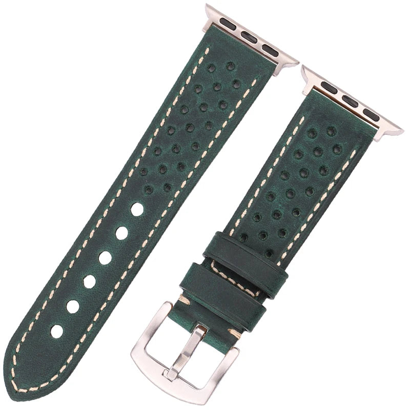 AeroLeather Pro Breathable Performance Leather Band for Apple Watch