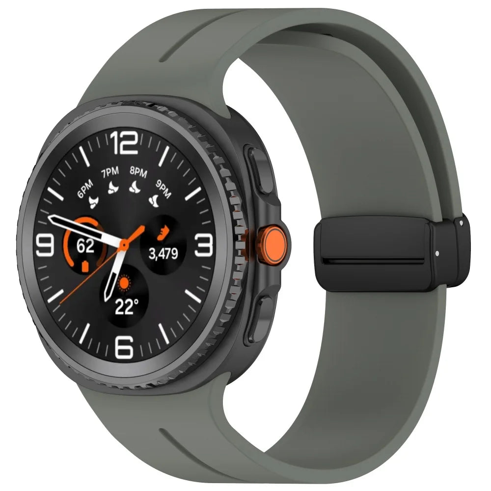 Avontic MagnaFlex Army Green magnetic silicone band for Galaxy Watch9 and Watch8
