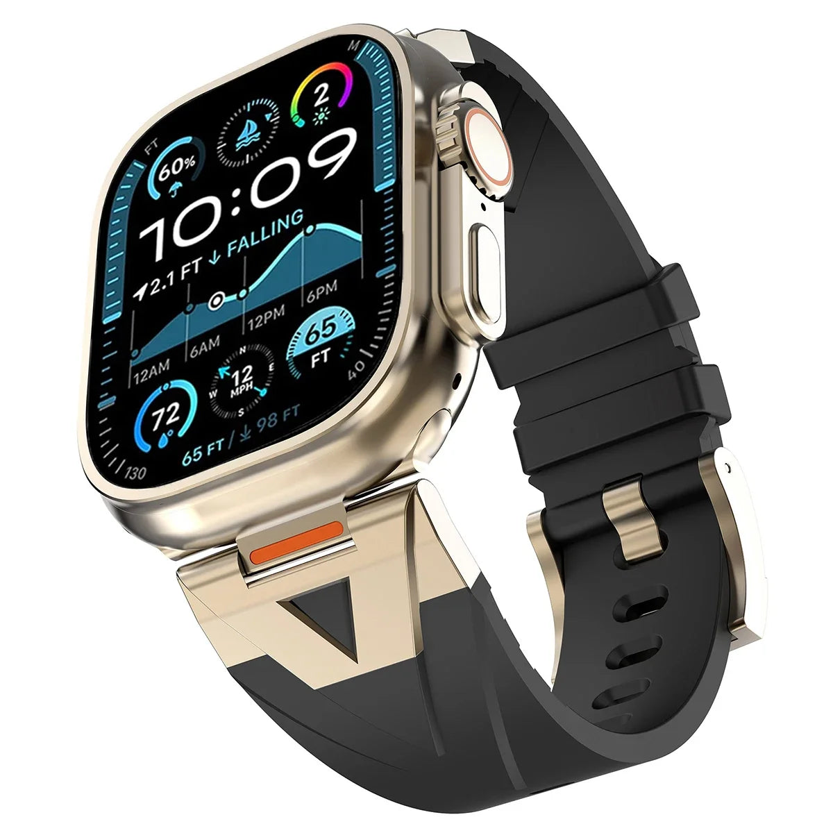 Avontic Signature Series™ Sport Band for Apple Watch Ultra 3/Ultra 2/Ultra, Series 11/10/9/8/7/6/5/4/3 SE – Premium Silicone Fitness Strap with Avontic V-Clasp