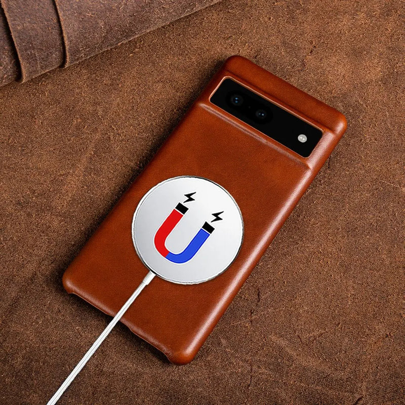 Oil Wax Genuine Leather Case For Google Pixel 7 Shell Series 7Pro 6A 6Pro Aesthetic Vintage Phone Cover Capa Back Coque Carcasa Avontic