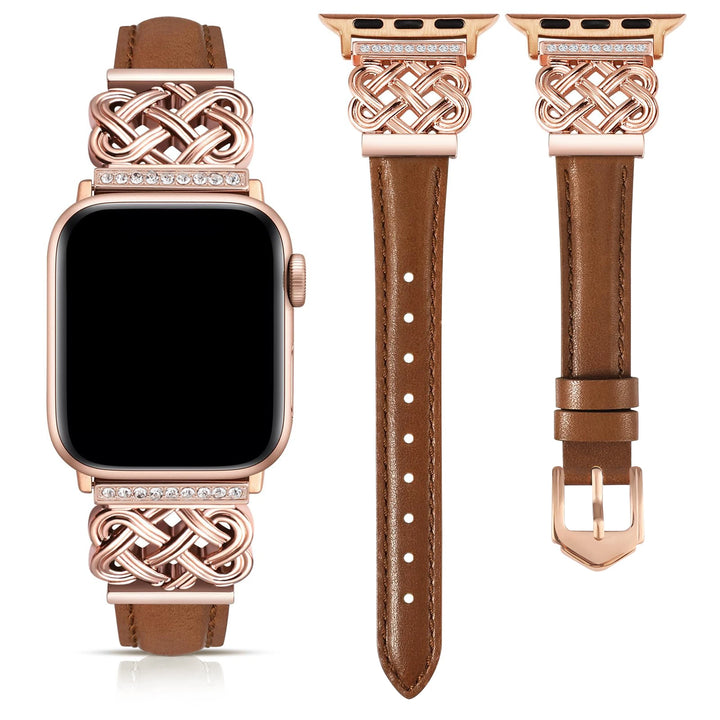 EternaLace Crystal Leather Band for Apple Watch Series 12 (42/46mm) & Ultra 4 (49mm)