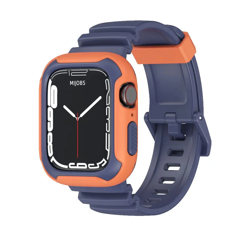 Rubber Mod Kit for Apple Watch Series 8 7 6 5 4 3 SE 40mm 41mm 44mm 45mm Screen Protector Silicone Strap for IWatch Accessories Pinnacle Luxuries