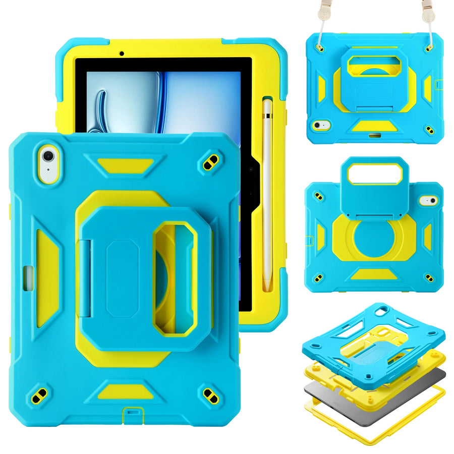 Avontic RhinoGuard Rugged iPad Case with Stand and Hand Strap