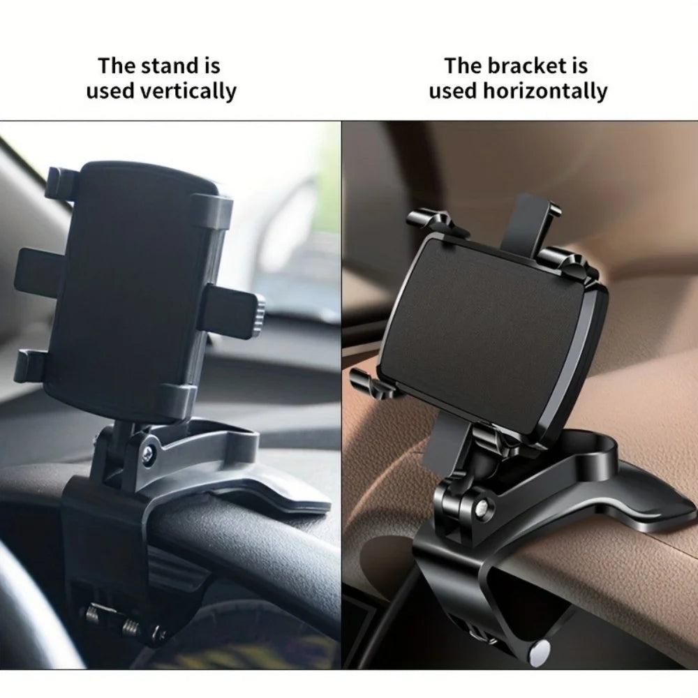 GripDrive Pro Clamp-Lock Car Phone Mount – Ultra-Stable Dashboard Stand for iPhone & Android — product view 5